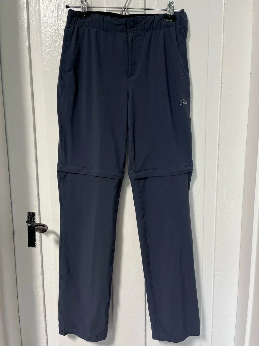 L.L.Bean Kids Size 16 Unisex Convertible Zip Off Hiking Pants Navy 512948